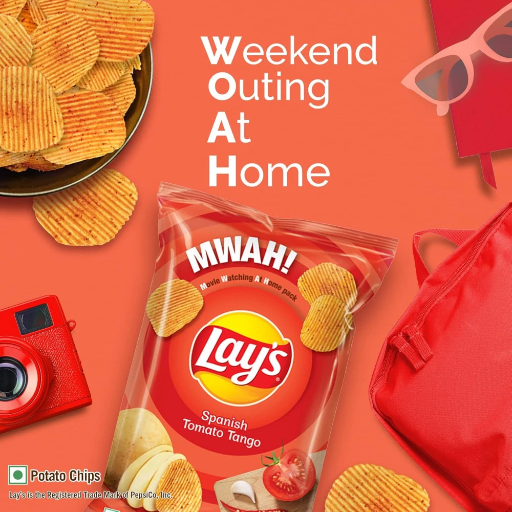 Lay's Potato Chips 67 Gram, Spanish Tomato Tango Flavour