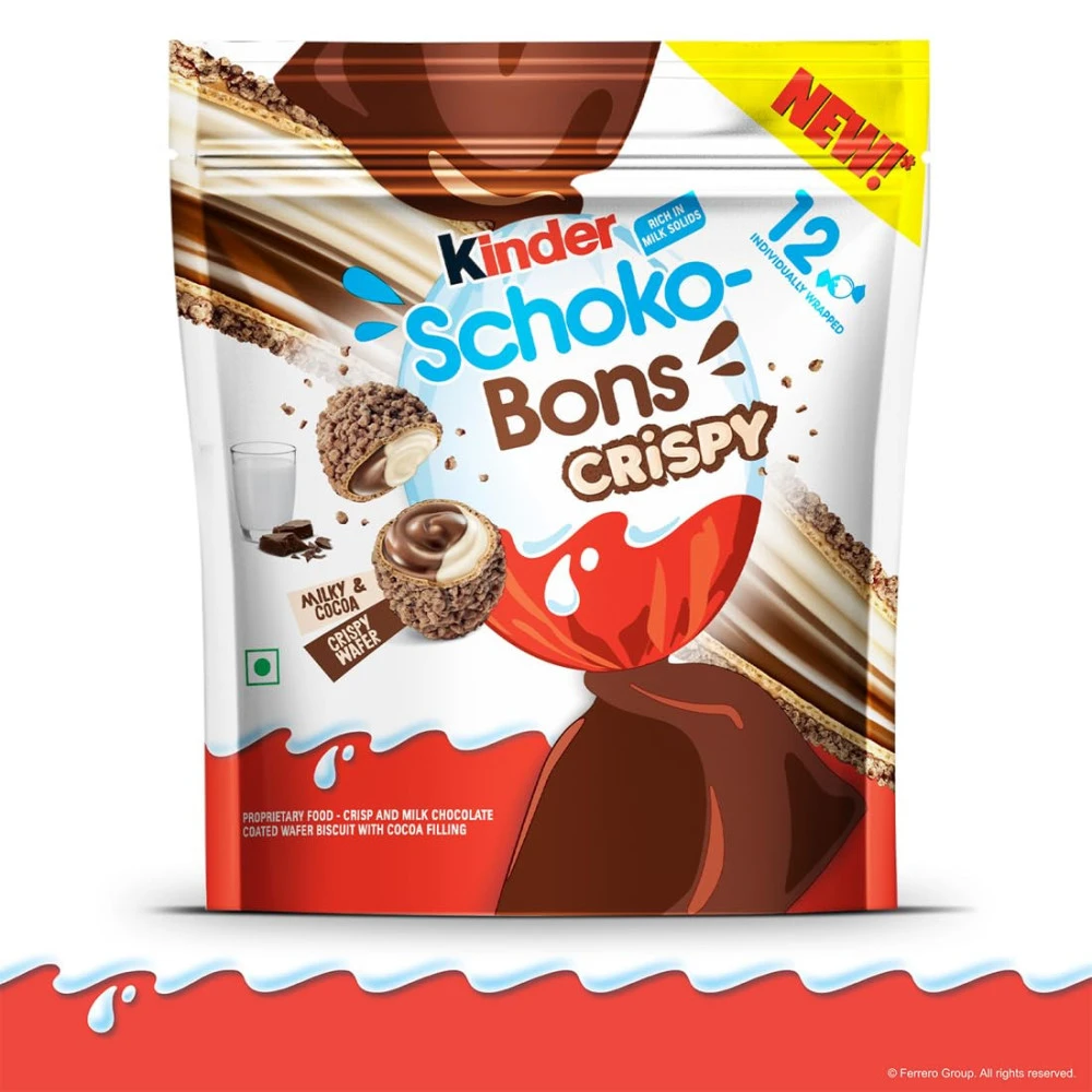Kinder Schoko-Bons Crispy, Milk Chocolate Wafer