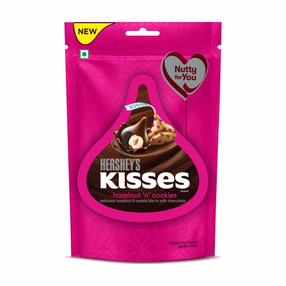 HERSHEY'S Kisses Hazelnut  Cookies, 33.6 Gram