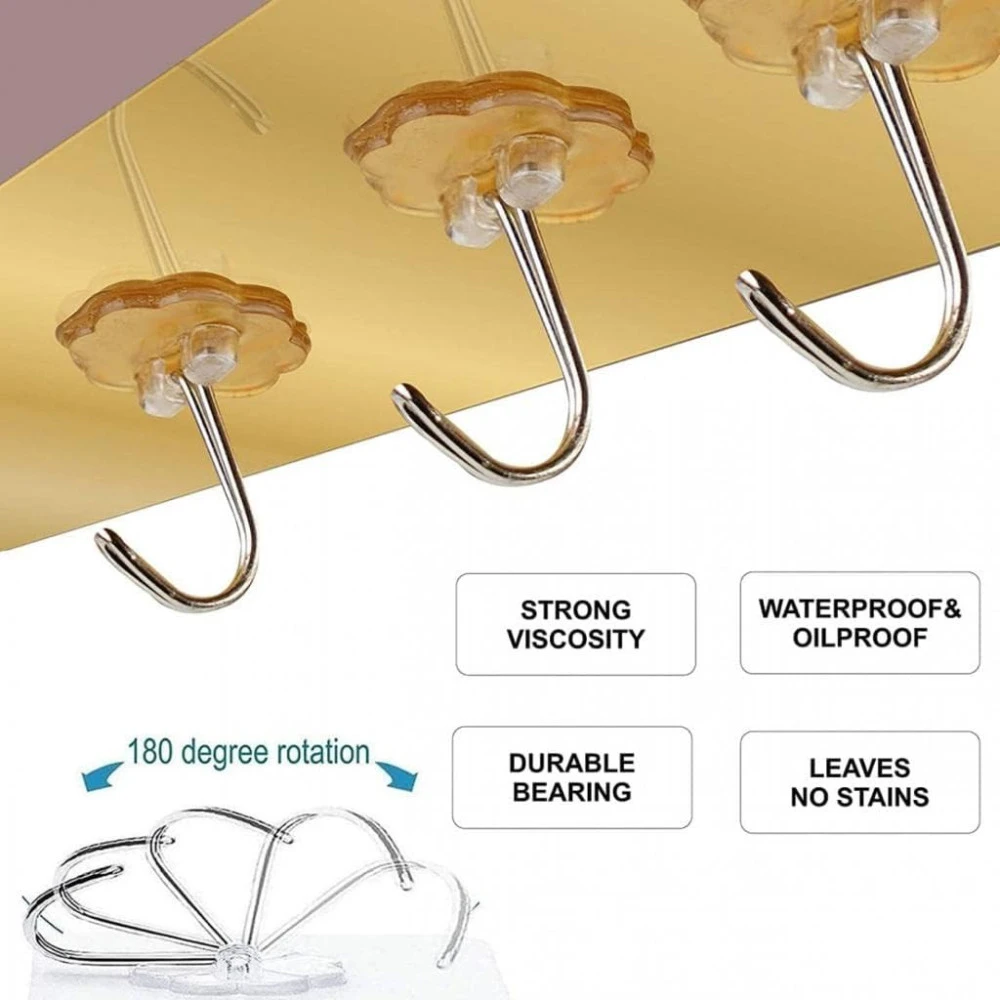 M ved Wall Mounted Coat Hook Rack, 6 Double Hooks plate,