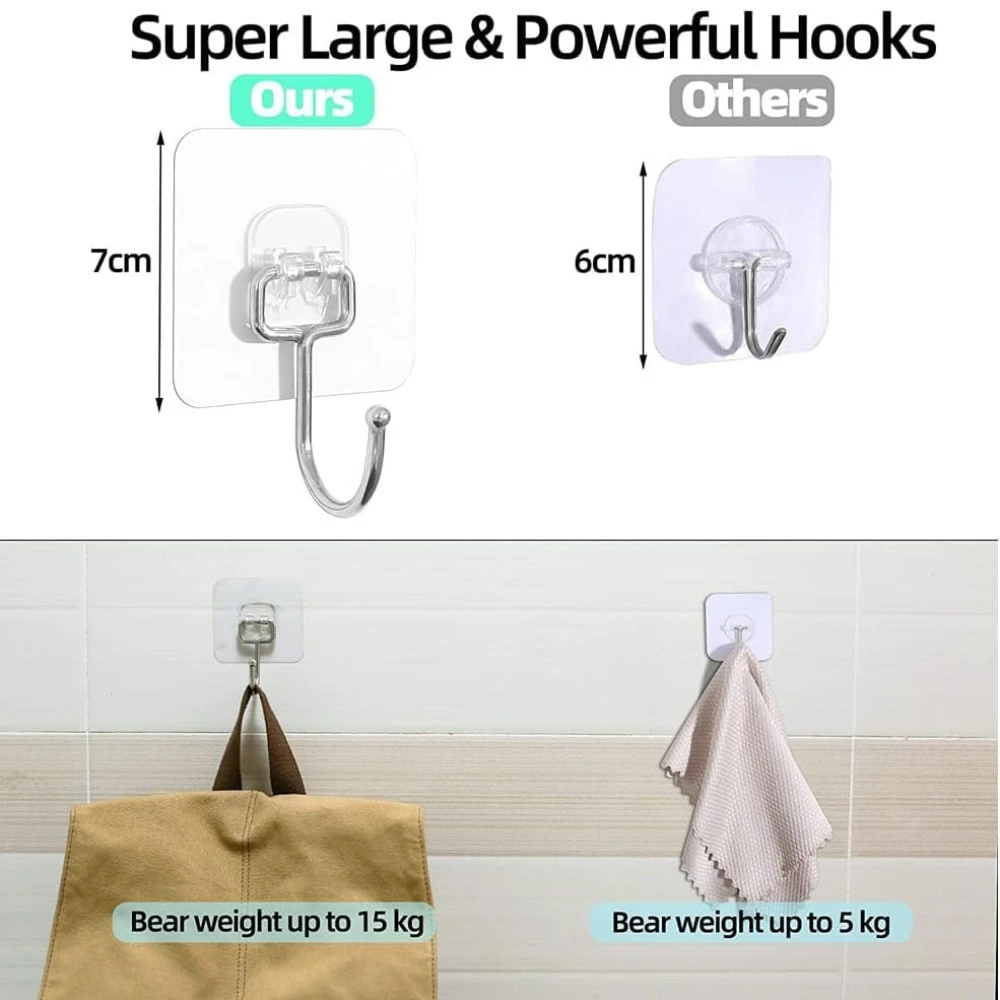M ved Enterprises Heart-Shaped Stainless Steel Hooks, Set