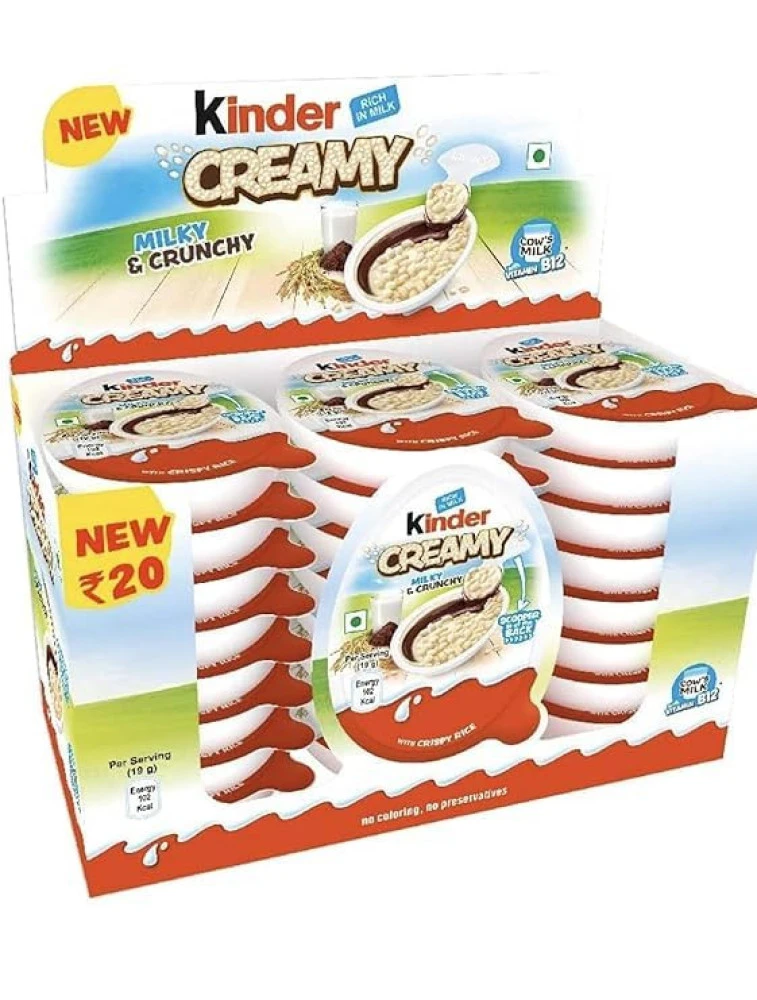 Kinder Creamy Milky & Crunchy Chocolate with Crispy