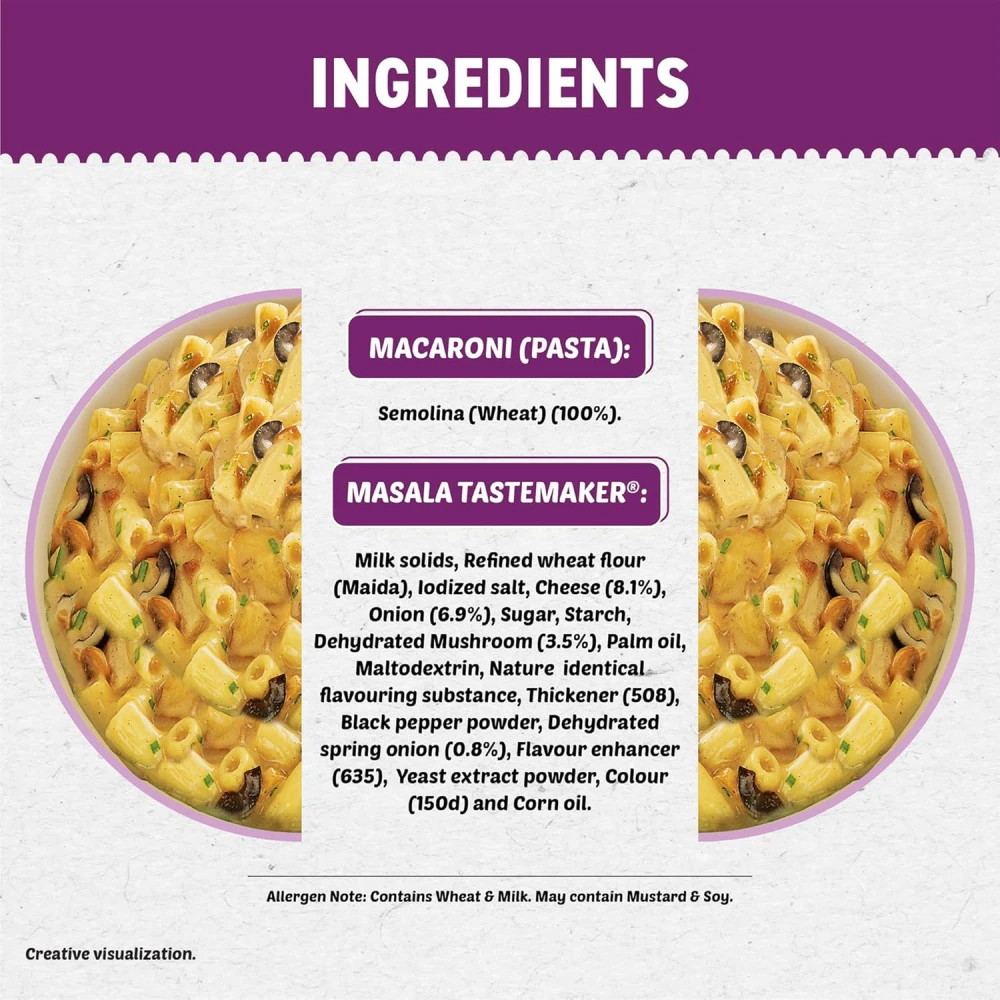 Maggi Mushroom Penne Pazzta, 64g (Pack of 2)
