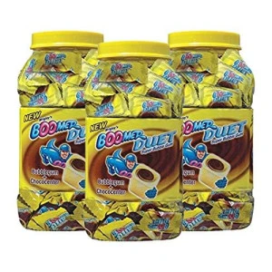 Boomer Duet Bubblegum Chocolate Center Candy Jar, Pack OF 3