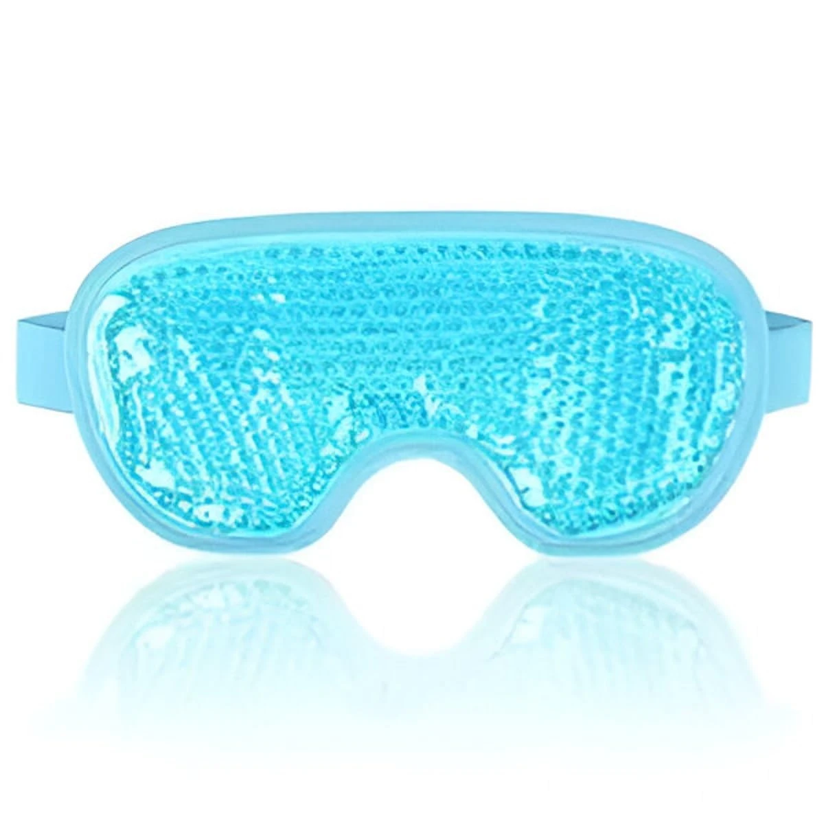 Light Blue Gel Bead Eye Mask – Reusable Hot & Cold Therapy Eye Pillow for Puffy Eyes