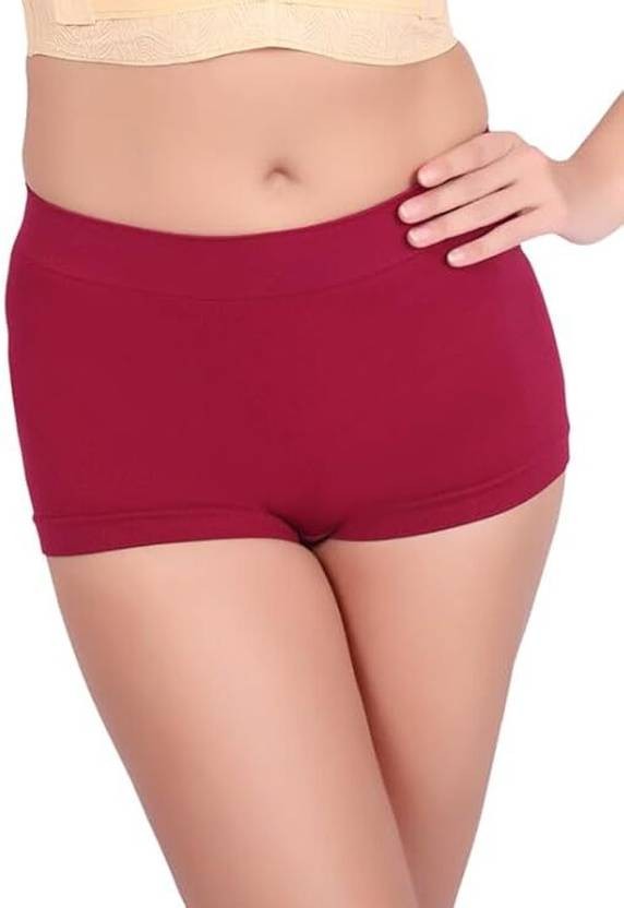Women Boy Short Maroon Panty