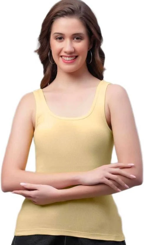 Casual Sleeveless Solid Women Skin Top