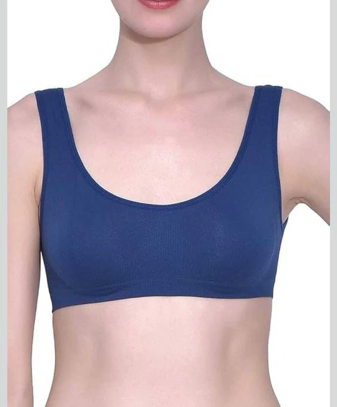 Women Bralette Non Padded Bra  Blue