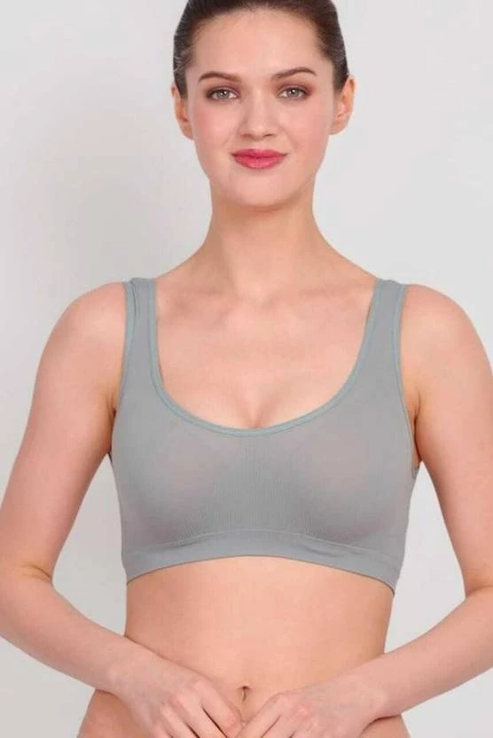 Women Bralette Non Padded Bra  Grey