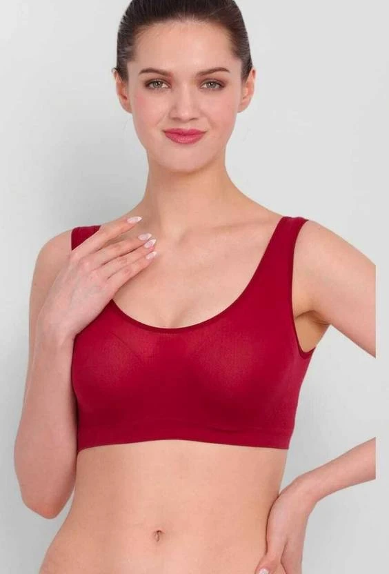 Women Bralette Non Padded Bra  Red