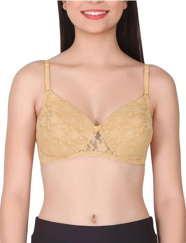 Women Everyday Non Padded Bra  (Yellow)