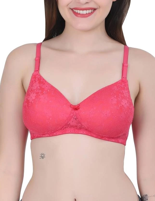 Women Everyday Non Padded Bra  (Pink)