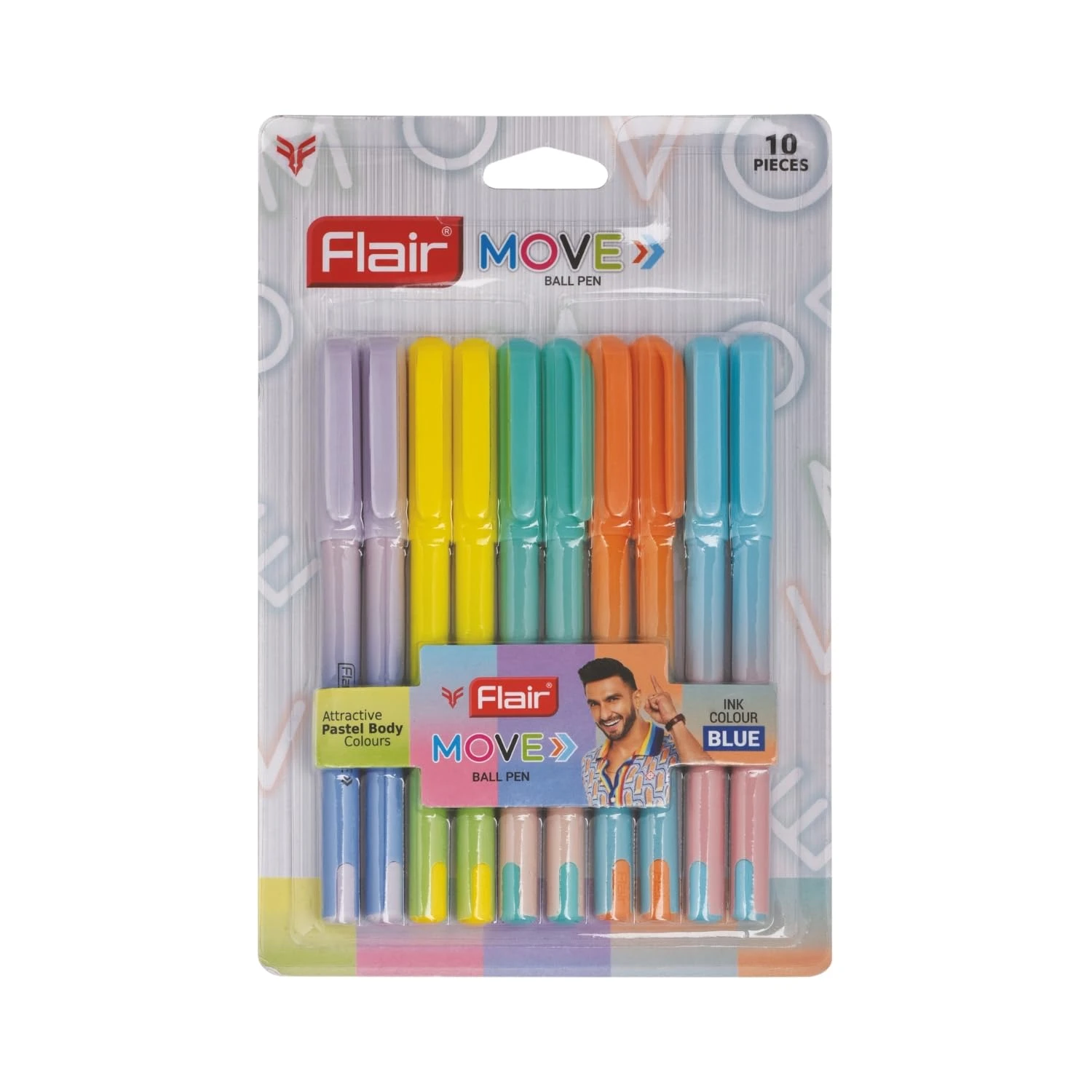 Fine Tip Ball Pen | Minimalistic & Aesthetic Matt Finish Pastel Body Colors | Effortless Writing With Sleek Clip Design | Blue Ink, Pack Of 10
