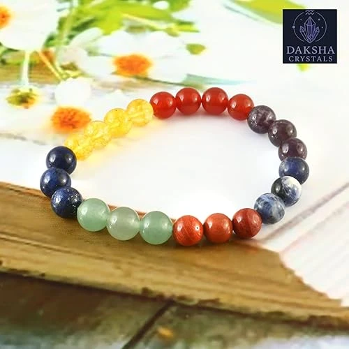 Seven Chakra Bracelet | Certificate of Authenticity | For Money, Health, Protection, Peace, Positivity and Manifestation | Astrology Bracelet for Men and Women | Beautifully Crafted with Healing Crystals