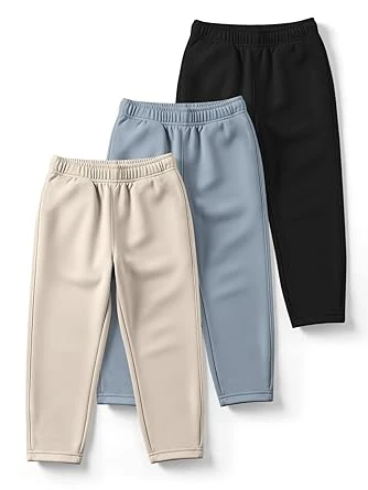 Trendy Solid Cotton Blend Regular Fit Track Pant for Boys - Pack of 3