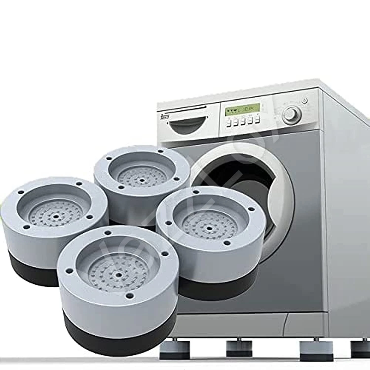 Anti Vibration Pads for Washing Machine Washing Machine Feet Pads Shock Absorber Noise Cancelling Washing Machine Rubber Pads Washing Machine Anti Vibration Pad with Tread Grip