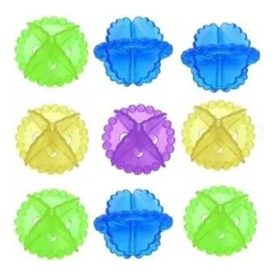 Silicone Washing Machine Balls | Pack of 12 Laundry Dryer Balls for Household Cleaning | Cloth Softener & Soft PVC Washing/Magic Ball | Anti-Tangle (Multicolour) (24)