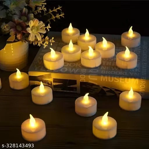 X Pulse 18 Pcs Flameless and Smokeless Decorative Acrylic Candles Led Tea Light Candle for Gifting, House, Diwali, Christmas, Festival, Events Decor Candles (18 Pieces)