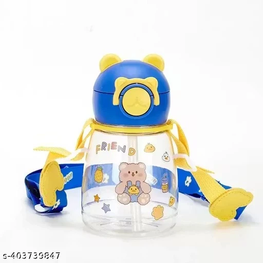 x pulse Sleeping cute for kids Drinking Water Bottles / Character Motifs / 350 ml Water Bottle (Set of 1, Blue)