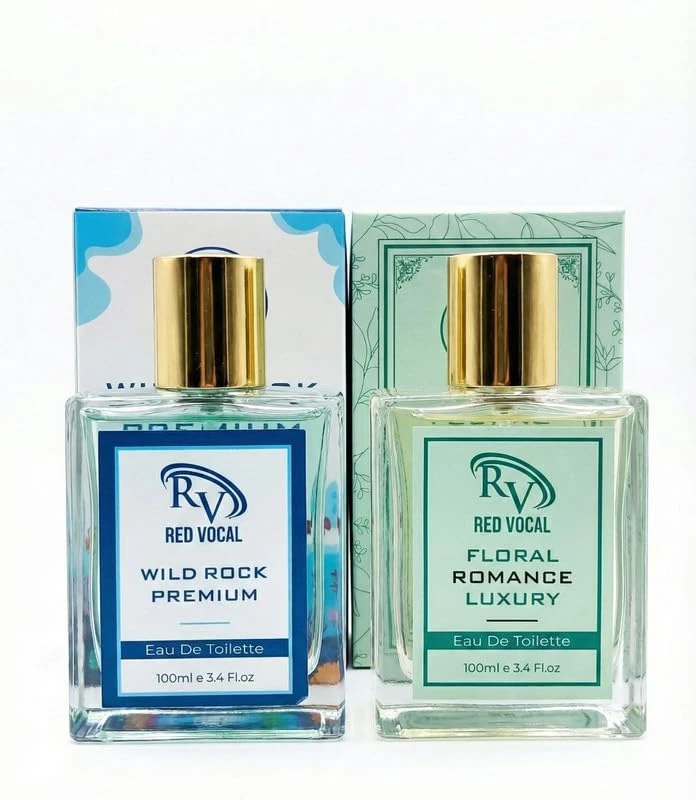 RED VOCAL | Wild Rock Premium Perfume for Men & Floral Romance Luxury Perfume for Women | Eau De Toilette | 2 x 100 ml Unisex Perfume | Premium Fragrance Gift