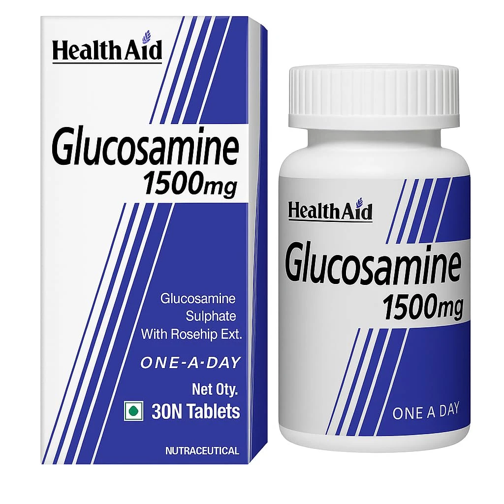 HealthAid Glucosamine Sulphate 1500mg – 30 Tablets | Supports Joint Health, Mobility & Flexibility | Helps Maintain Healthy Cartilage, Muscles & Ligaments | For Men & Women