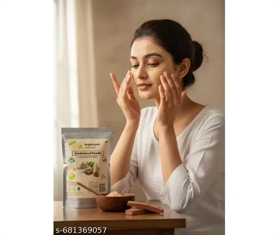 Brightland sandalwood face pack powder for skin 200gm