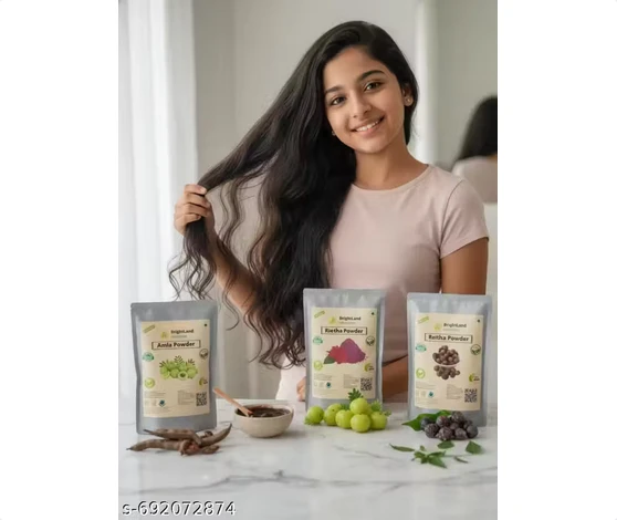 amla reetha sikhakai Bringraj and Hibiscus powder for hair 50gm each pack
