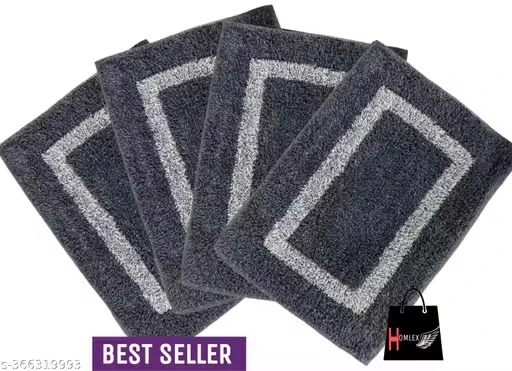3 DOORMATS FLOOR MAT BATH MAT COTTON PACK OF 3