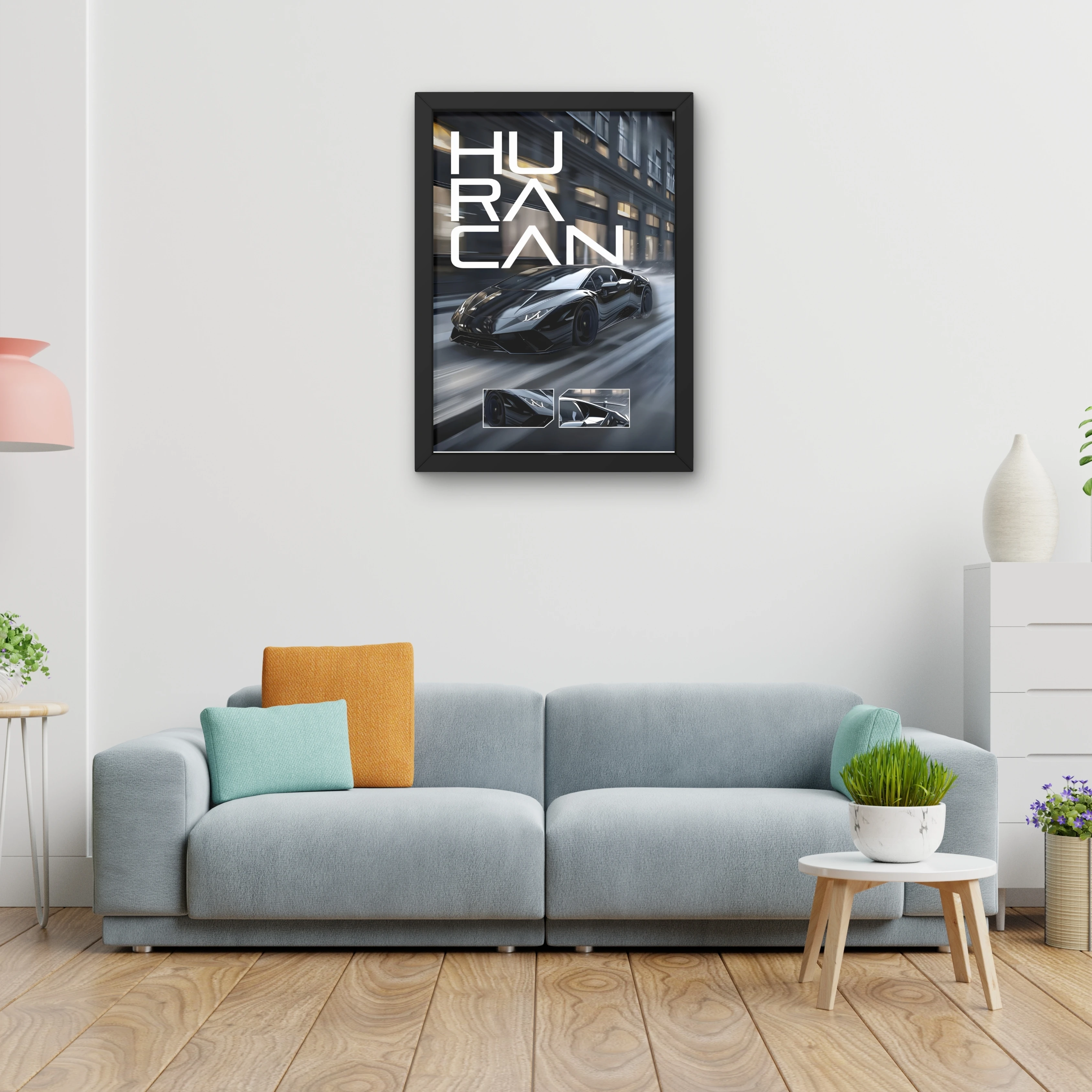 VK Craft Creations Wall Frame Poster | Framed Artwork for Living Room & Bedroom Décor | Bold Automotive Wall Art Gift for Men | Boys & Car Enthusiasts, 12 x 9 inch Pack of 1 (Style 47)