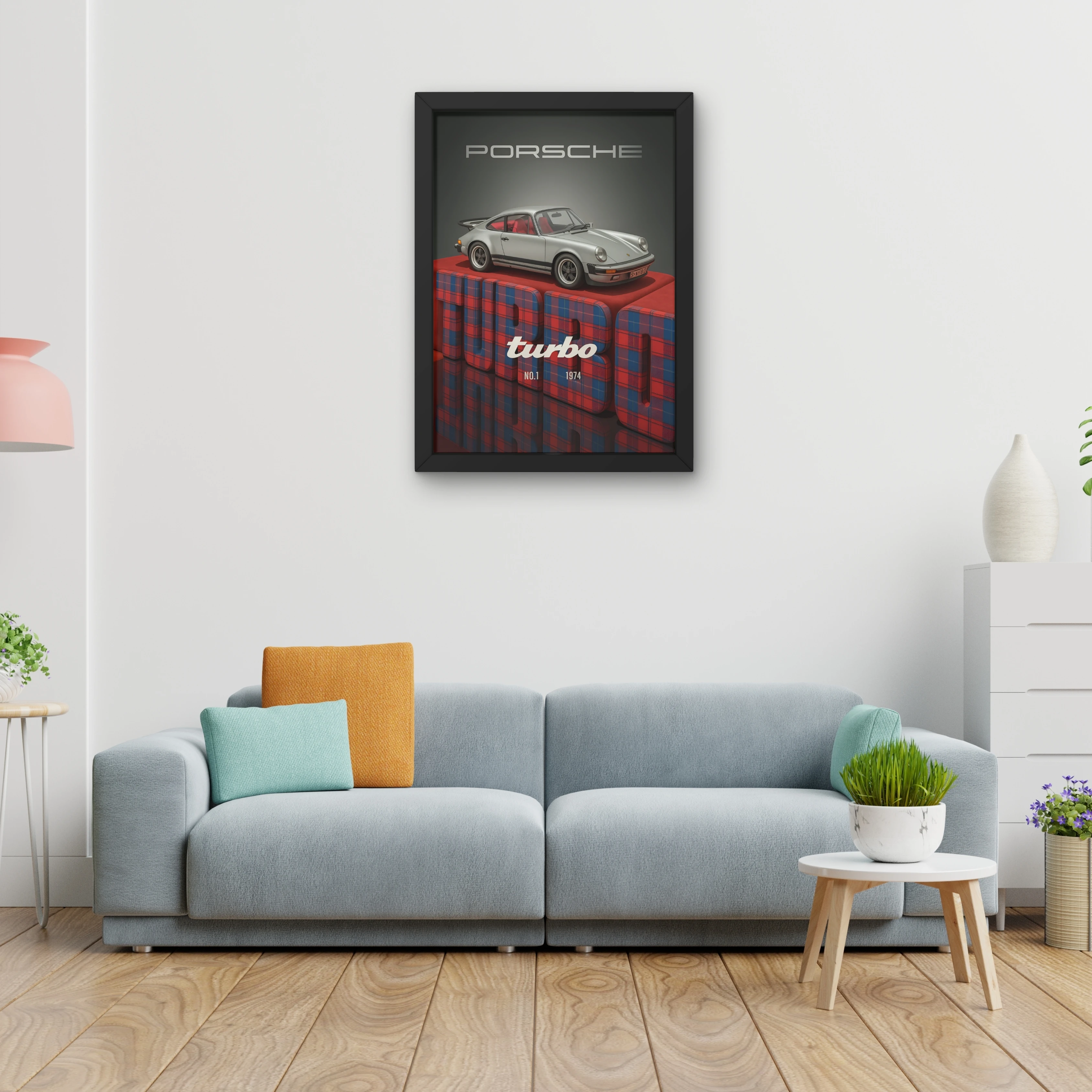 VK Craft Creations Wall Frame Poster | Framed Artwork for Living Room & Bedroom Décor | Bold Automotive Wall Art Gift for Men | Boys & Car Enthusiasts, 12 x 9 inch Pack of 1 (Style 53)