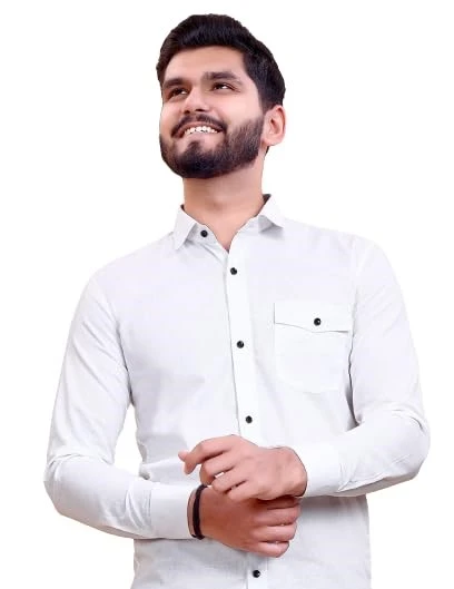 Men's Slim Fit Casual | Textured Printed Cotton Shirt with Spread Collar