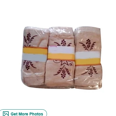 Ladies Printed Socks Color Color Cream Pack 3pc