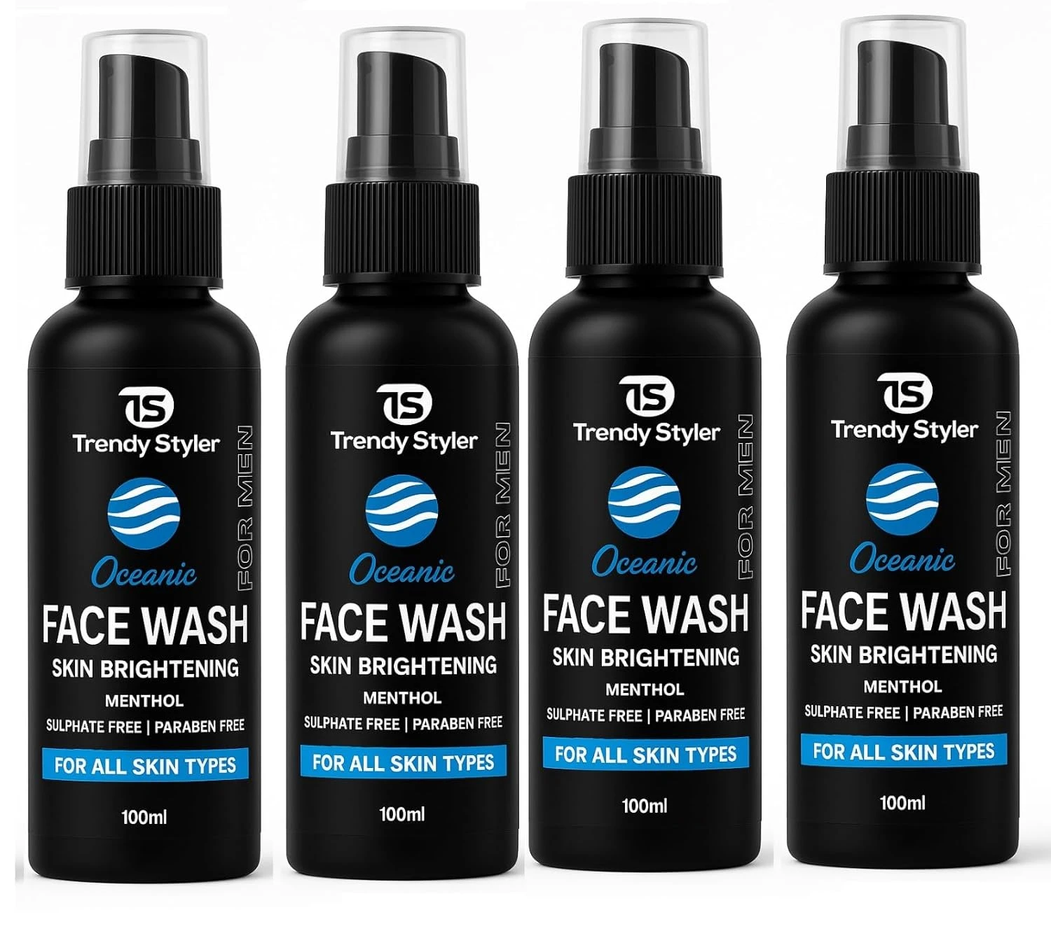 Face Wash for Men, Skin Brightening with Menthol, Sulphate & Paraben Free, Suitable for All Skin Types – 100ml (4)