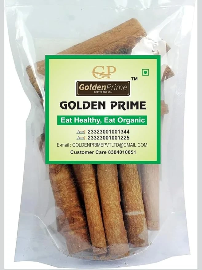 Golden Prime Ceylon Cinnamon Sticks 200gm| SriLankan Dalchini Sticks |World's Finest Ceylon Cinnamon Quills - Genuine Source Certification