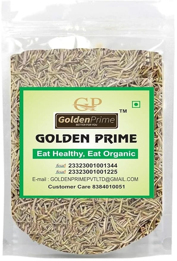 Rosemary Leaves| Top Grade Leaves From Egypt | For Seasoning, Tea & Hair | FSSAI | Cooking Pasta Soups Salad Chicken Herbs Tea | Supports Hair Growth By Golden Prime (Better For You) (110 Gm Rosemary)