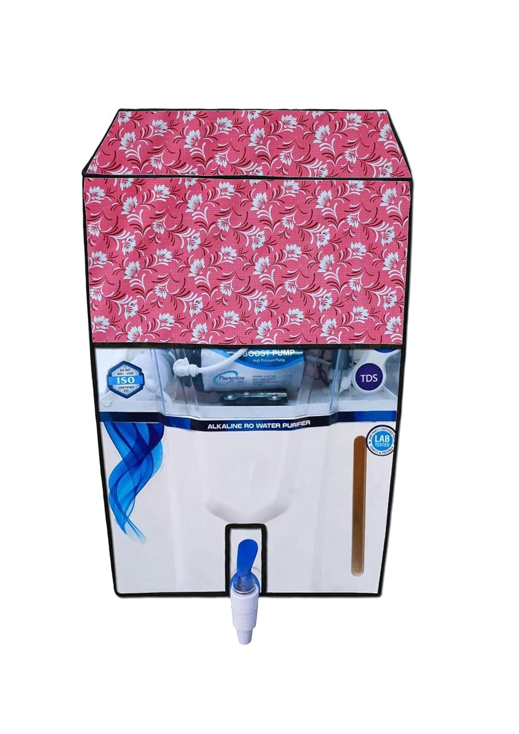 Stylish Water Purifier Cover for Kent Gold Star, 22 Litres, Floral Pattern, Dust Protection, Gravity-Based Purifier Compatible .