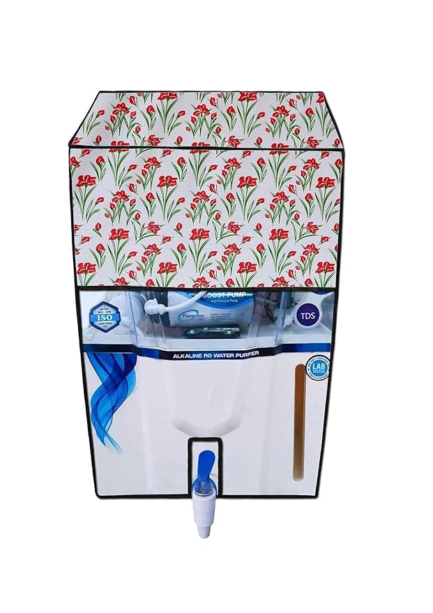 Stylish Water Purifier Cover for Kent Gold Star, 22 Litres, Floral Pattern, Dust Protection, Gravity-Based Purifier Compatible .