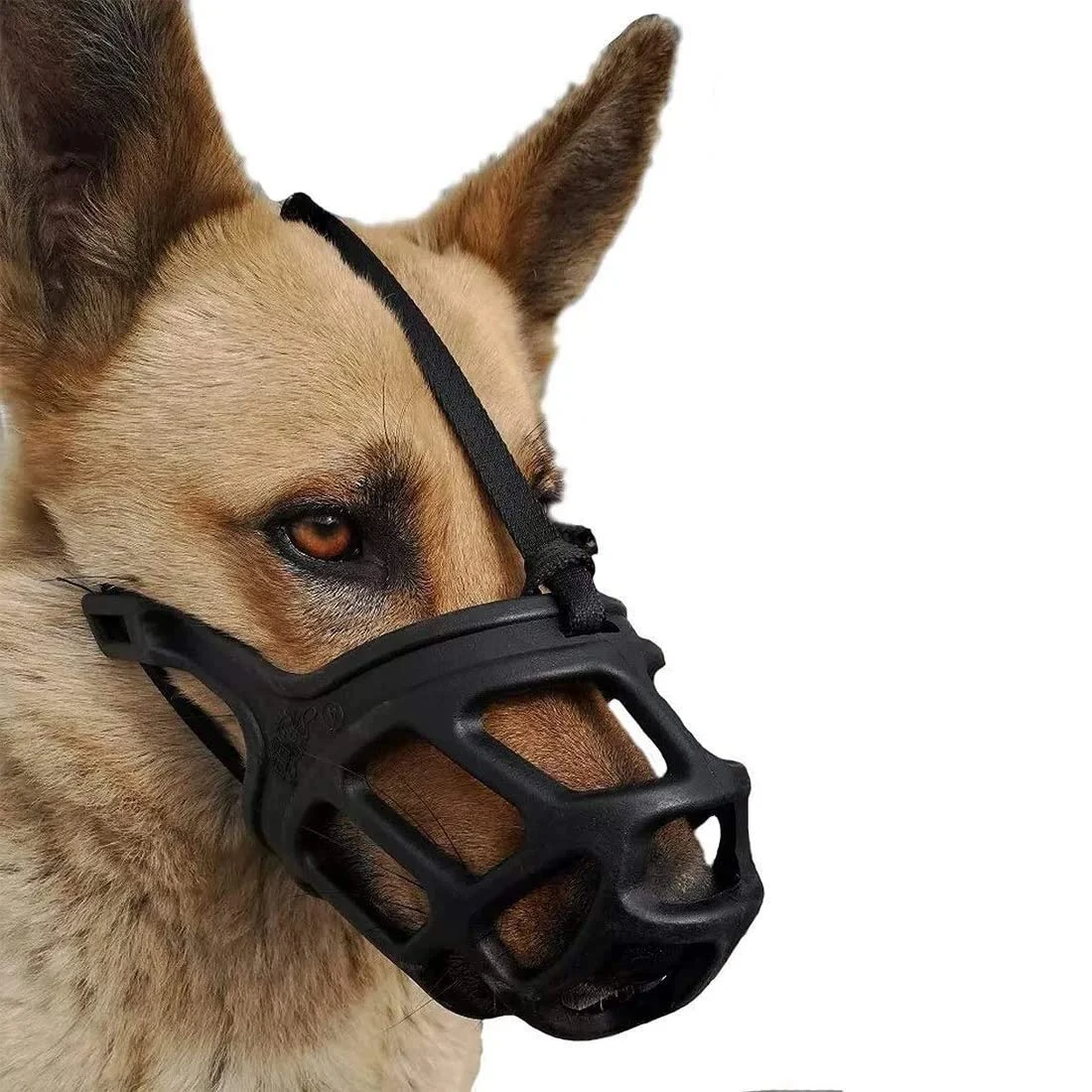 Pet Muzzle/Mouth Cover for Anti Biting Dog - Adjustable Pet Safety Strap Plastic Muzzle Cum Mouth Cover/Basket Cage (X-Small)