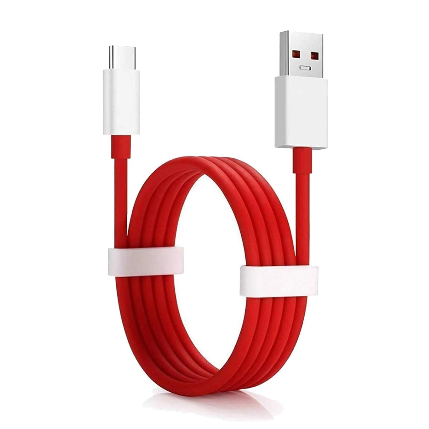 65W OnePlus Dash Warp Charge Cable, USB A to Type C Data Sync Fast Charging Cable Compatible with One Plus 3 /3T /5 /5T /6 /6T /7 /7T /7 pro, Nord 2/CE & for All Type C Devices - 1 Meter, Red