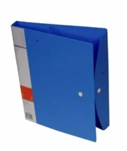 Plastic File Folder 2D Ring Binder A4 Size Tough & Durable Ring Binder Box Board File Heavy Plastic (Blue - Pack of - 8)