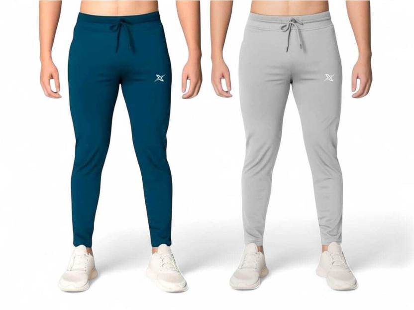 Pack of 2 Men Solid Multicolor Track Pants