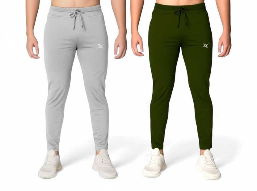 Pack of 2 Men Solid Multicolor Track Pants