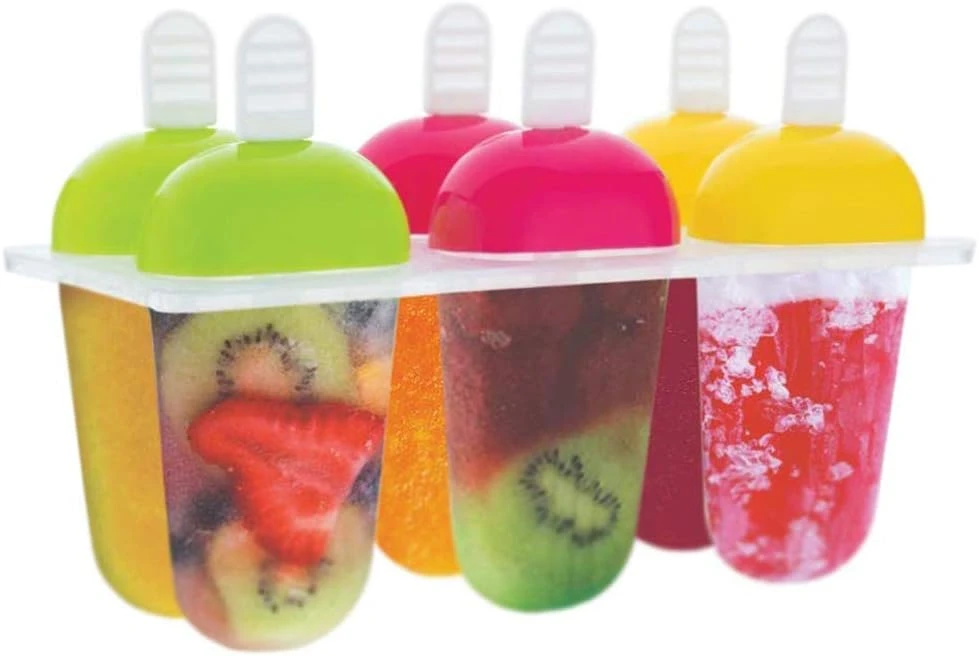 Plastic Ice Tray, Ice Cream Moulds for Freezer Candy Maker,Kulfi Maker Mould - Multicolor (Candy)