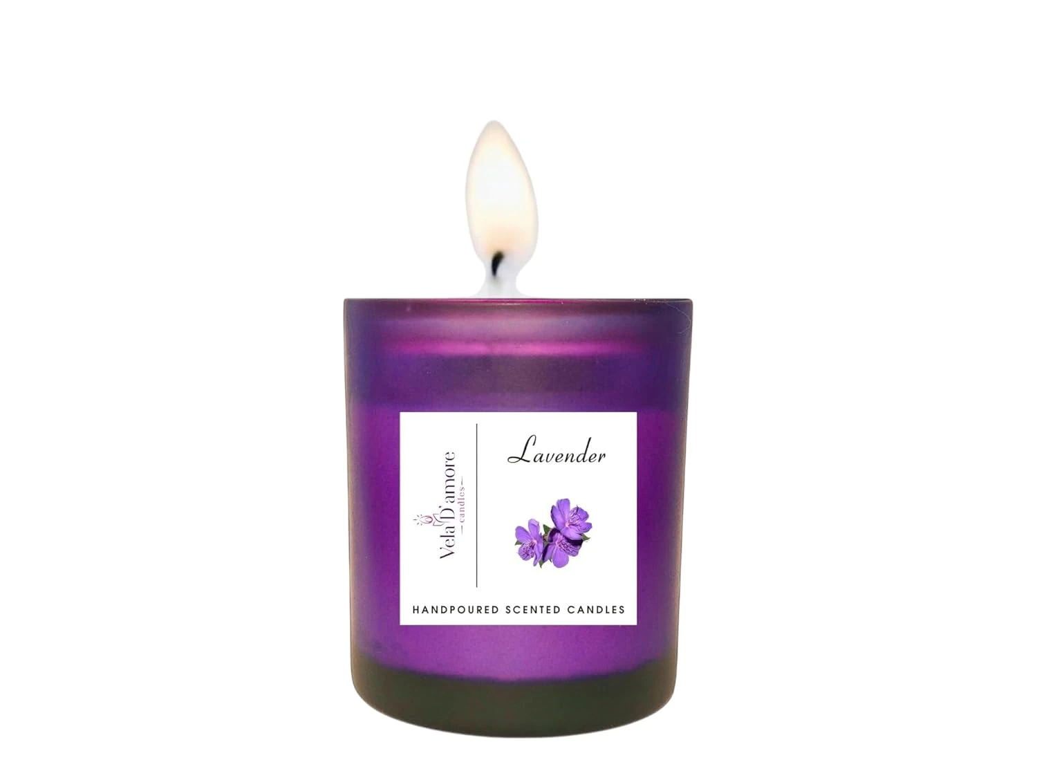 Organic Hand Poured Soy Wax Scented Jar Candles with Wooden Lid (250 ml) (Lavender)