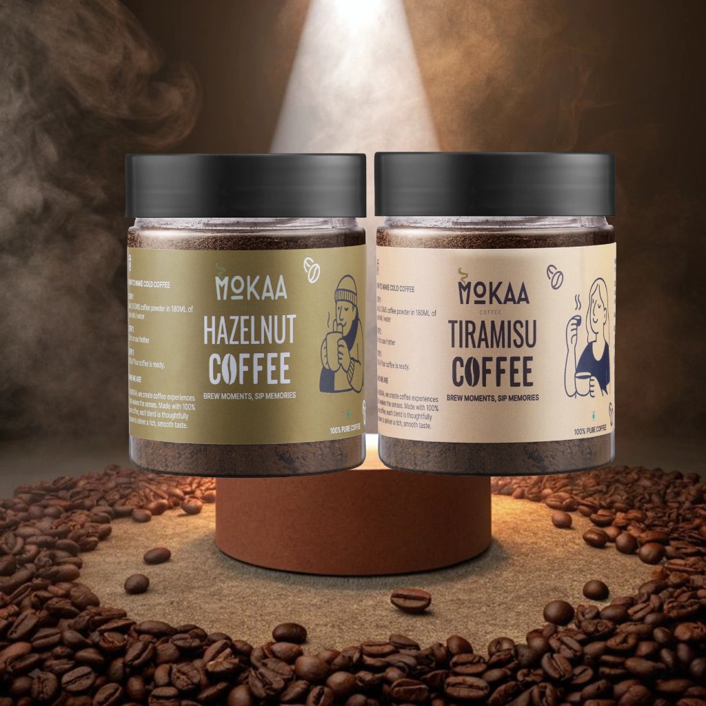 MOKAA COFFEE Hazelnut + Tiramisu Combo (2 X 50g)