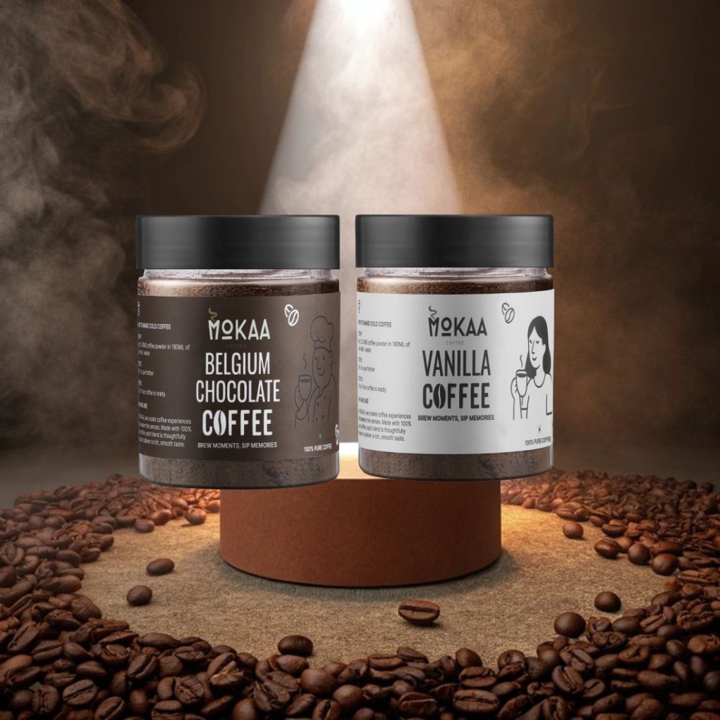 MOKAA COFFEE Belgian Chocolate + Vanilla Combo (2 X 50g)