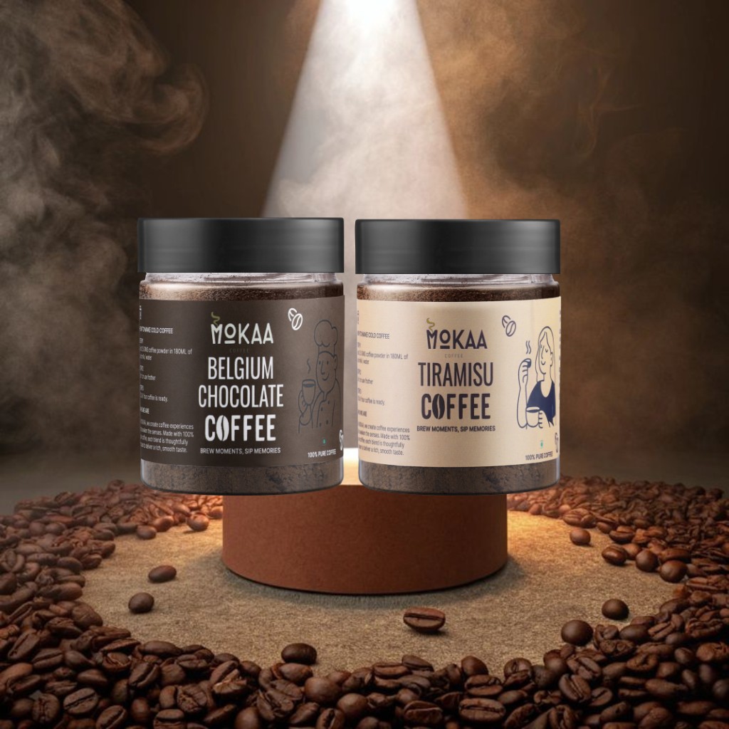 MOKAA COFFEE Belgian Chocolate + Tiramisu Combo (2 X 50g)