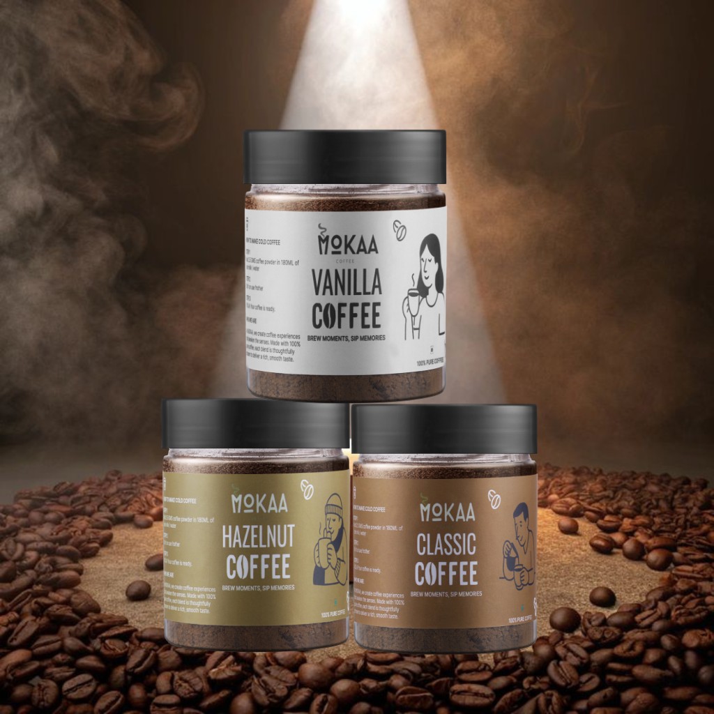 MOKAA COFFEE Classic + Hazelnut + Vanilla (3 × 50g)