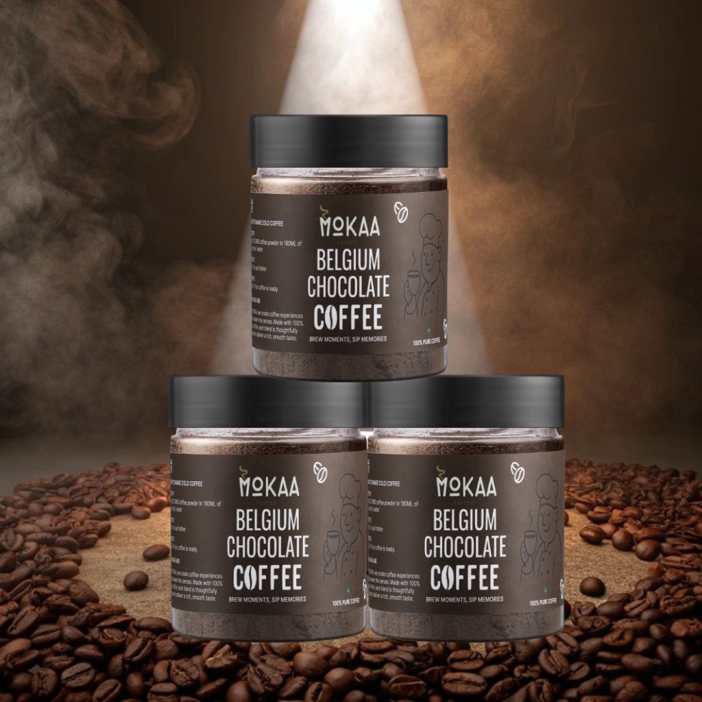 MOKAA COFFEE Belgian Chocolate Trio Pack (3 × Belgian Chocolate)