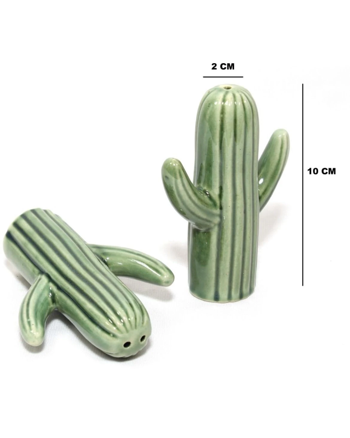 Cactus Ceramic Salt and Pepper Shakers Set